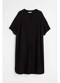 V-neck Tunic Black Top