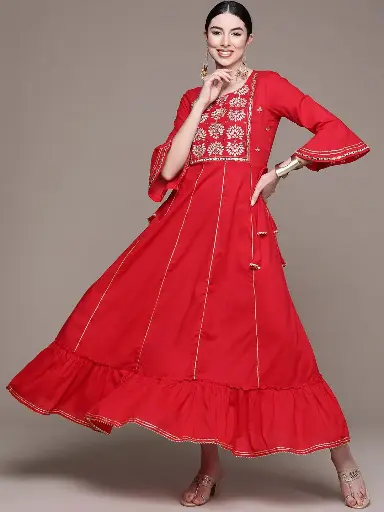 Women's Red Ethnic wear