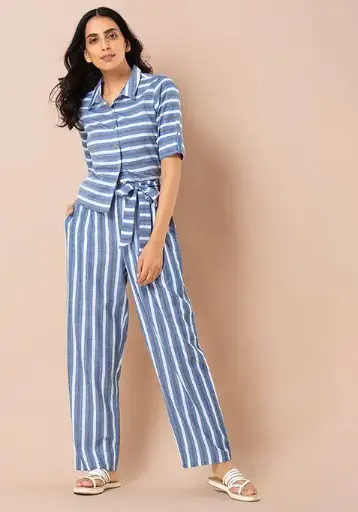 Blue Striped Loungewear